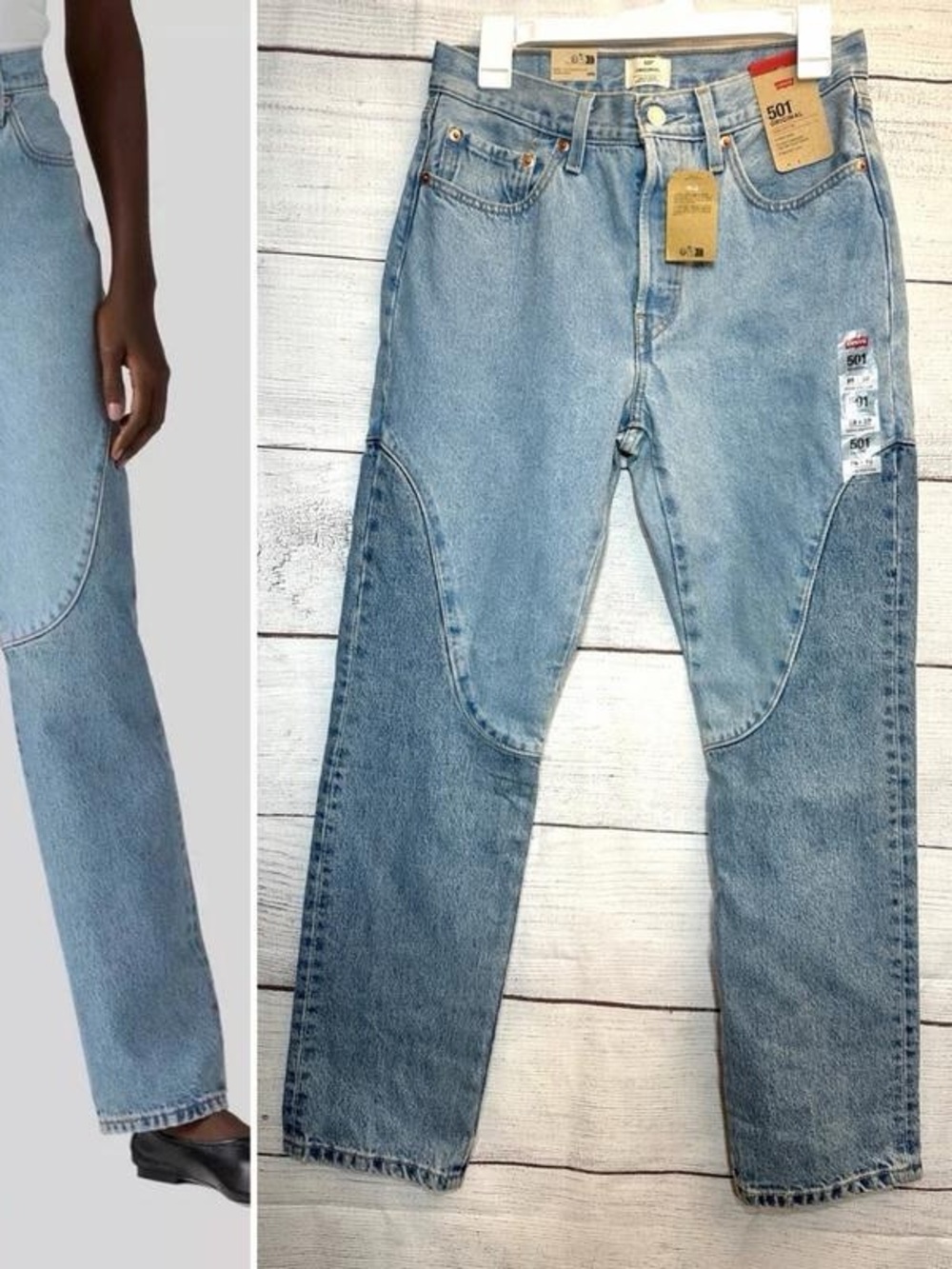 Levi’s Light Wash Patch-Style Denim Jeans